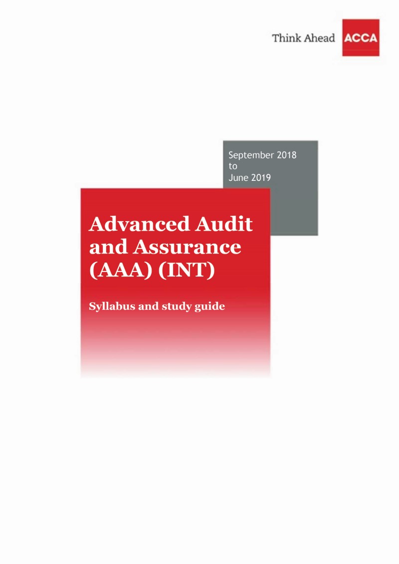 Advanced Audit and Assurance