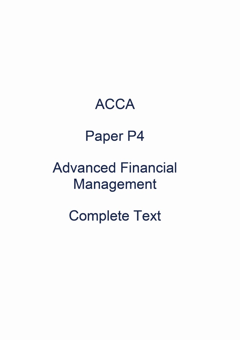 Advanced Financial Management